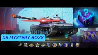 Wot Blitz opening X5 Mystery Boxes (so lucky ) #wotblitzfunny #funnyvideo