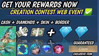 HOW TO GET EXCLUSIVE BORDER & WIN CASH + DIAMONDS | CREATION CONTEST WEB EVENT! -  MLBB