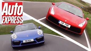 Ferrari 488 GTB vs Porsche 911 Turbo S: turbo supercars fight it out