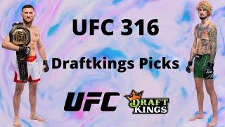 UFC 316 Draftkings Picks
