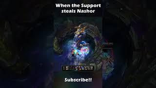 When the Support steals Nashor #leagueoflegends #taric #baronsteal