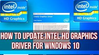 How to Update intel hd graphics driver for windows 10