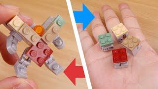 How to build LEGO brick micro 2x2 cube transformer mech - Cubiskhan