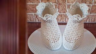 БОТИНКИ WHITE ВЯЖЕМ КРЮЧКОМ МОДНО АКТУАЛЬНО CROCHET SHOES