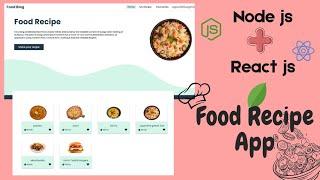 Food Recipes App | Node js,React,MongoDB ,Express.js| part -1