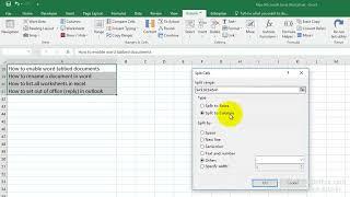 How To Split Or Break Sentence Into Words In Excel?