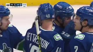 Ilya Mikheyev and Andrei Kuzmenko set up Pettersson's goal vs Ducks (3 nov 2022)