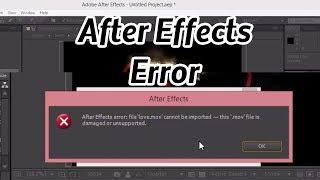 How to Fix Adobe After Effects Unsupported or Damaged