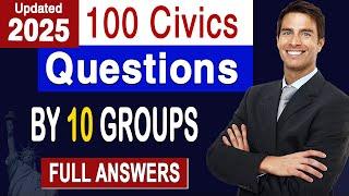 [Special] 100 Civics Questions and Answers 2025 by 10 Groups | Pass US Citizenship Interview 2025