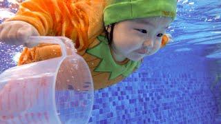 1 Year Old Baby Swimming - Happy Fish Ava