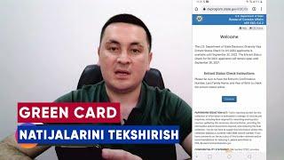 GREEN CARD DV-2023 NATIJALARINI TEKSHIRISH