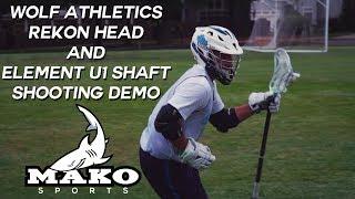 Wolf Athletics Rekon Lacrosse head and Element U1 Shaft Shooting Demo