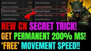 CN's SECRET MOVEMENT SPEED TRICK REVEALED!! | Permanent 200% MS Bonus!