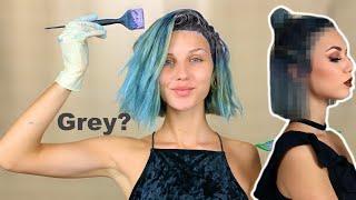 Dyeing my Blue hair Dark Grey