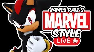 Drawing SHADOW (SONIC) in a MARVEL STYLE! LIVE!