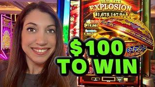 I gambled $100 into Three Different DANCING DRUMS slot machine in Las Vegas