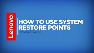 How To - Use System Restore Points in Windows 10