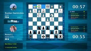 Chess Game Analysis: Ruslan Davletshin - Reee31 : 0-1 (By ChessFriends.com)