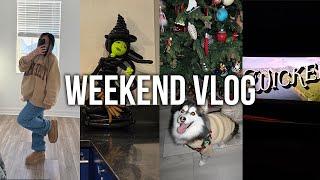 weekend in my life: decorating for christmas, wicked the movie, farmers market + vet appointment!