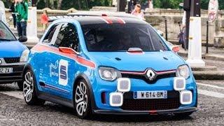 LOUD Renault TwinRun concept on the road in Paris ! Powerslides and revs