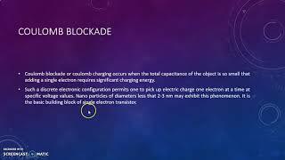 Quantum transport,coulomb blockade