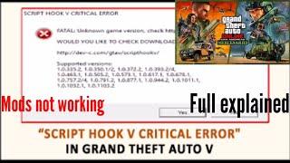 Script Hook V Error unknown game verion [FIX] | GTA V update SAN ANDREAS MARCENARIES