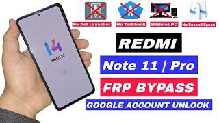 Redmi Note 11 Pro FRP Bypass MIUI 14 | Redmi Note 11 Pro Google Account Remove | MIUI 14 FRP Unlock