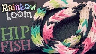 RAINBOW LOOM : Half Inverted Double Cross Fishtail - How To - HIP Fish | SoCraftastic