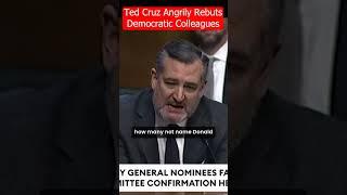 Ted Cruz Angrily Rebuts Democratic Colleagues Over Their Concerns About DOJ Politicization #news