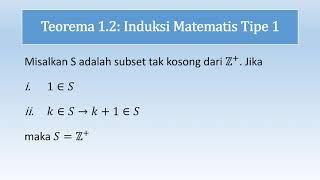 Bukti Prinsip Induksi Matematis