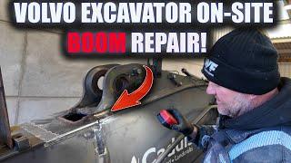 Volvo Excavator Boom Spider Web Cracked & Repaired!