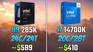 INTEL ULTRA 9 285K vs INTEL i7-14700K | Test in 6 Games