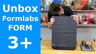 Unboxing Formlabs form 3 plus and starting the first print