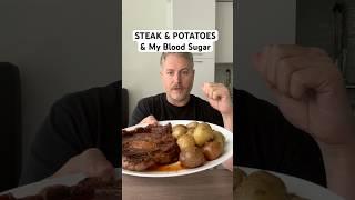 Steak and potatoes and my blood sugar.  ￼#bloodsugar #glucose #insulinresistant1 #steakandpotatoes