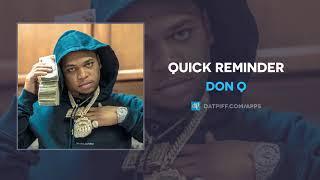 Don Q "Quick Reminder" (AUDIO)