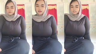 Bunda jilbab cantik bibir manis live sore