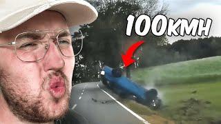 HEFTIGER UNFALL MIT 100 KM/H  German Dashcam Reaktion