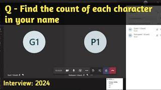 Find the count of each character of string in java | real interview question