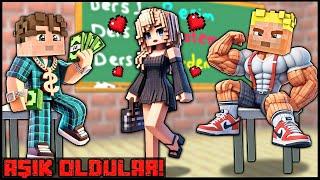 MUSCLE EFEKAN AND MILLIONAIRE ALPEREN FALLED IN LOVE WITH THE SAME GIRL AT SCHOOL!  -Minecraft