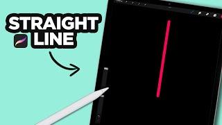 How to make a STRAIGHT LINE in PROCREATE #Shorts