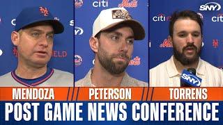 Carlos Mendoza, David Peterson on Mets' rough loss, Luis Torrens talks taking every day catcher role