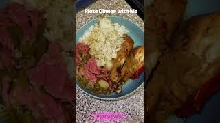 Plate dinner with me #cooking #homecuisine #cookingvideos #food #foodpassion #recipe #foodforfoodies