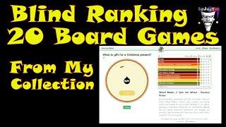 Blind Ranking 20 Board Games From My Collection... Random Games Drawn to Rank