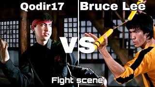 BRUCE LEE VS QODIR 17 nunchaku fight scene | Uzbekistonlik Bryus Li Muhammadqodir | comedy scene |