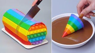 Best Ever Rainbow Cake Decorating For Your Friends | Satisfying Cake Decorating Hacks | So Yummy