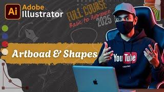 Artboard and Shapes Tool Explained | Adobe Illustrator Urdu Tutorial | Taimur Pervez