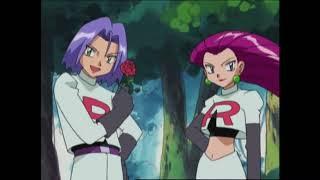 Team Rocket performs their motto with trees and leaves.