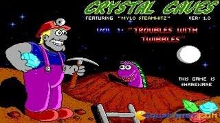 Crystal Caves gameplay (PC Game, 1991)