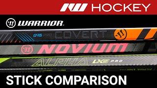 Warrior Alpha vs Covert vs Novium Stick Line Comparison // On-Ice Insight