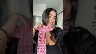 A pink crochet scarf for my sister #crochet